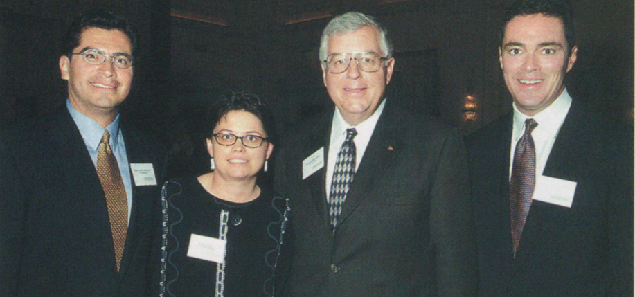 L to R: Congressman Javier Becerra (D. CA), Trina Vargo, US/Ireland Alliance, Senator Mike Enzi, (R. Wyoming) nd Jack Krumholtz, Microsoft.