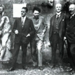 James Joyce in the company of Ezra Pound, John Quinn and Ford Madox Ford.