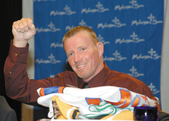 Micky Ward at his retirement party.