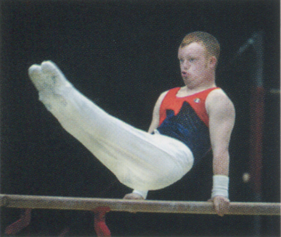 <em>Miles Middleton of Great Britian competes on the parallel bars at the RDS on June 24.</em>