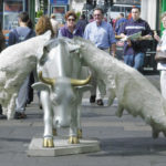 Photograph: Cyril Byrne - Cow at Westmoreland Street.