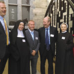 Conor Coyne, chief executive of the Kylemore Trust, Sr. Maire Hickey, Mark Mitchell Henry, Minister Shane Ross, Sr. Magdelena, and Orla Carrol of Failte Ireland.