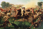 Washington Rallying the Troops at Monmouth; depicts George Washington at the 1778 Battle of Monmouth. Painting by Emanuel Leutze. Source: Wikipedia