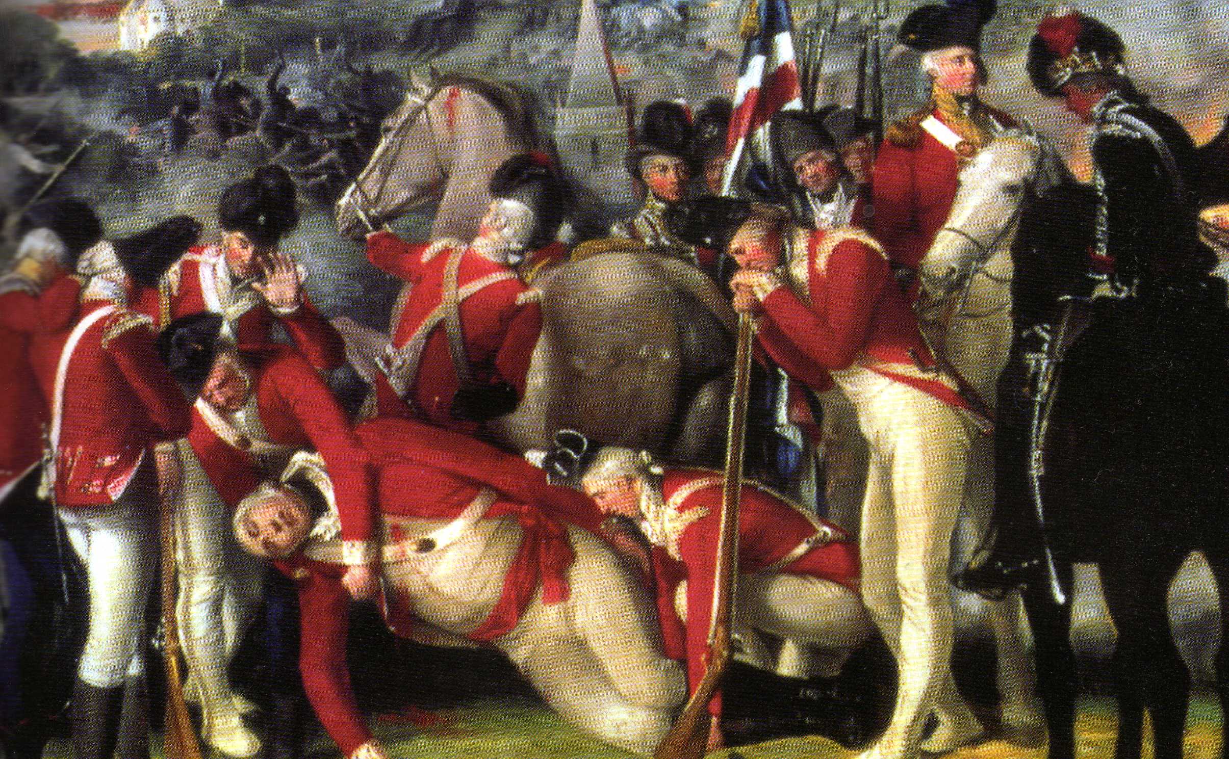 Photo of The Battle of Ballynahinch on June 13. Painted by Thomas Robinson in 1798. 