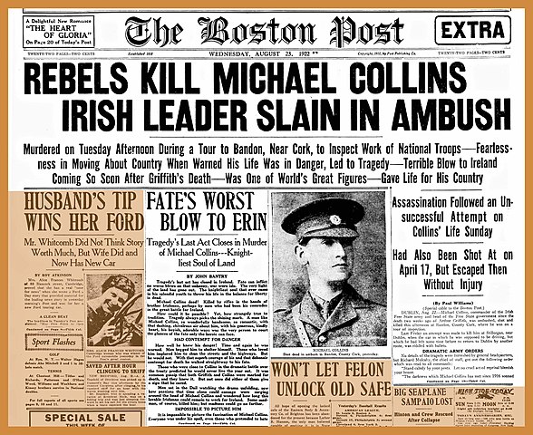 How The Assassination of Michael Collins 100 Years Ago Changed Ireland For The Worse