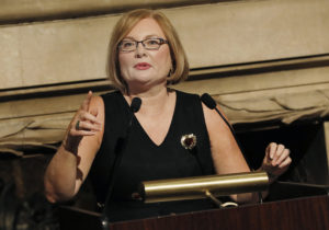 Photo of Consul General Helena Nolan at the New York Yacht Club for Irish America's Healthcare 50 awards reception in 2022. Photo: Peter Foley