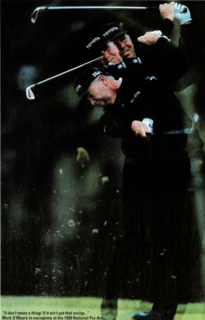 O'Meara in the swingtime at the 1999 National Pro-Am. Photo courtesy O'Meara
