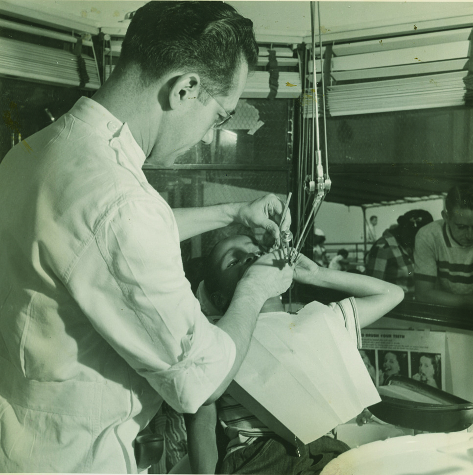 Dentistry work takes place aboard The Floating Hospital.