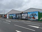 Murals at the entrance to Sandy Row Loyalist Enclave