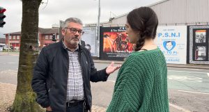 Trade Union Leader Brian Campfield interviewed on Lower Falls Road