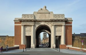 The Menin Gate war memorial in Ypres, Belgium