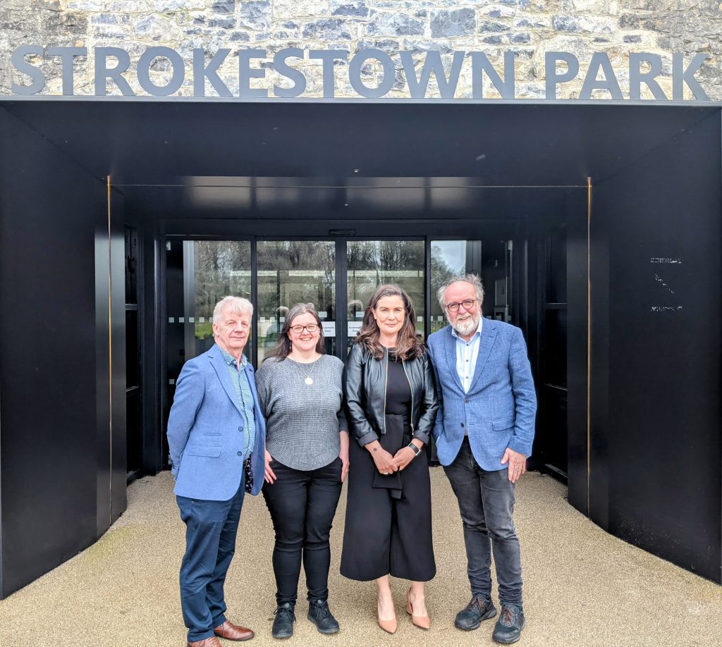 Gerry O'Sullivan, Jemma Lee.Caroline Nash, and Michael Doorly 
at Strokestown IrelandEU50 event