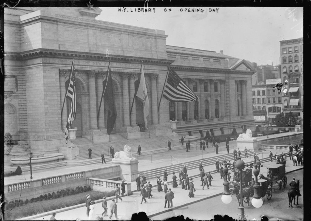 The New York Public Library's 42nd Street building on opening day in 1911. Photo: The Library of Congress