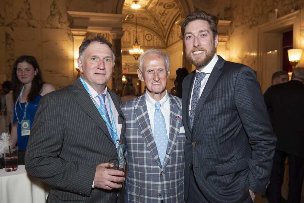 Sean Granahan, his father, John, and Dermot Fitzpatrick of the Irish Consulate