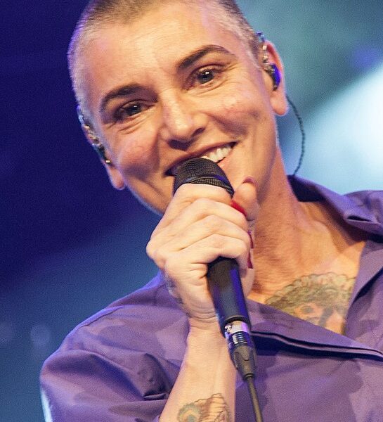 Photo of Sinéad O'Connor at the Cambridge Folk Festival 50th Anniversary in 2014. Photo: Bryan Ledgard.