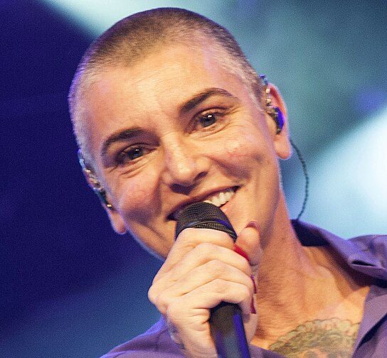 Photo of Sinéad O'Connor at the Cambridge Folk Festival 50th Anniversary in 2014. Photo: Bryan Ledgard.