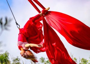 Trapeze artist at Spraoi International Street Art Festival