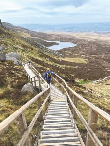The boardwalk at Culicagh Mountain is known as the Stairway to Heaven, a six-mile roundtrip through rugged landscape with heady views.