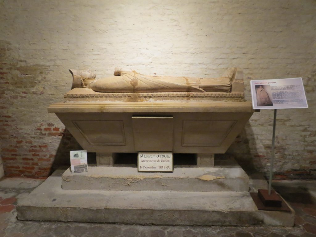 Tomb of Saint Lawrence O’Toole in the Collégiale Church of Notre-Dame and Saint-Laurent, Eu, Normandy.