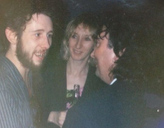 Shane MacGowan, Irish America Co-Founder, Patricia Harty, and Gerry Conlon one of the Guilford Four in New York City in 1989.