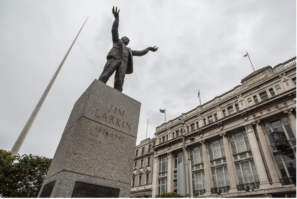 Statue of “Big Jim” Larkin on O’Connell Street in Dublin.