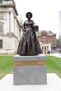 Bronze sculpture of Mary Ann McCracken at Belfast City Hall. Photo: Belfast City Council