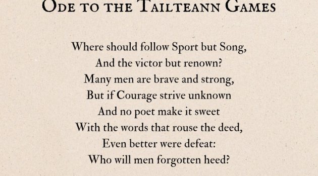 Oliver St. John Gogarty's poem Ode to the Tailteann Games