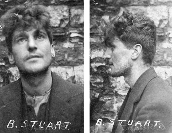Ernie O'Malley, listed under an alias in British captivity, Kilmainham Jail, January 1921. Photo: Wikipedia