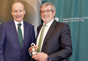 Taoiseach Micheál Martin and Michael Dowling. Photo: John Harrington