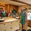 Guests at Tracy's Farmhouse Kitchen in Killinchy, County Down make a traditional Irish breakfast. Photo: Tourism Ireland/Rob Durston.