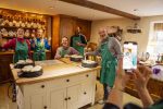 Guests at Tracy's Farmhouse Kitchen in Killinchy, County Down make a traditional Irish breakfast. Photo: Tourism Ireland/Rob Durston.