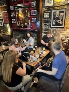A traditional Irish music session in Limerick. Photo: Tourism Ireland/Michelle Crowley.
